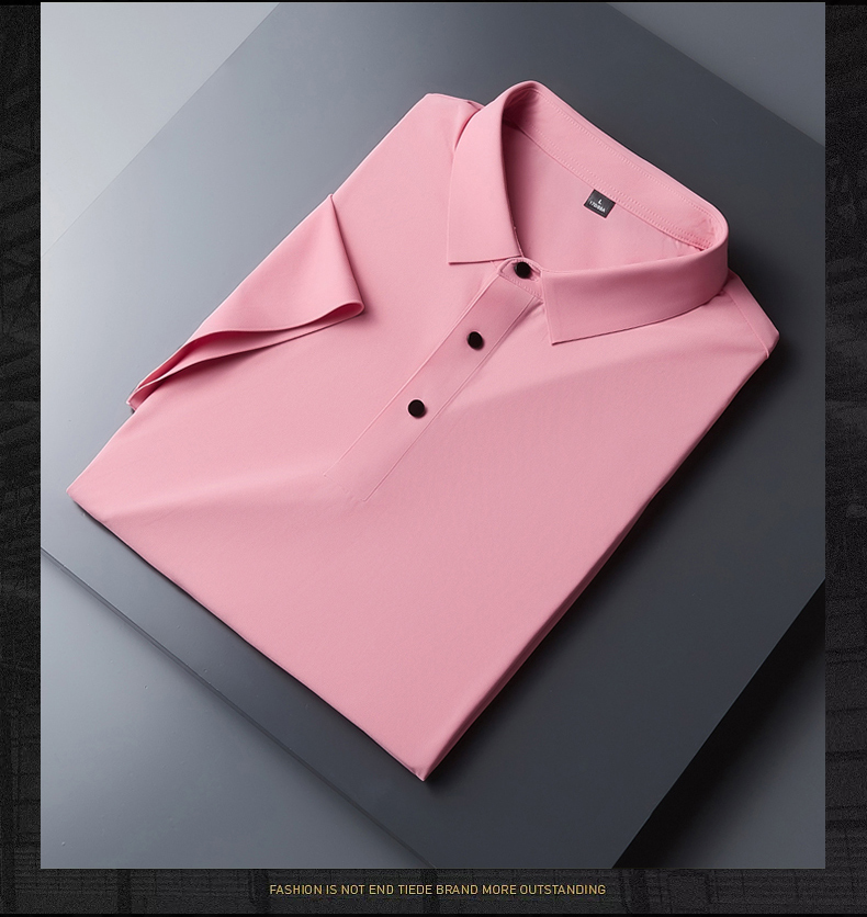 GrogeousBen men's fresh fresh short sleeve men's ice silk POLO shirt T-shirt