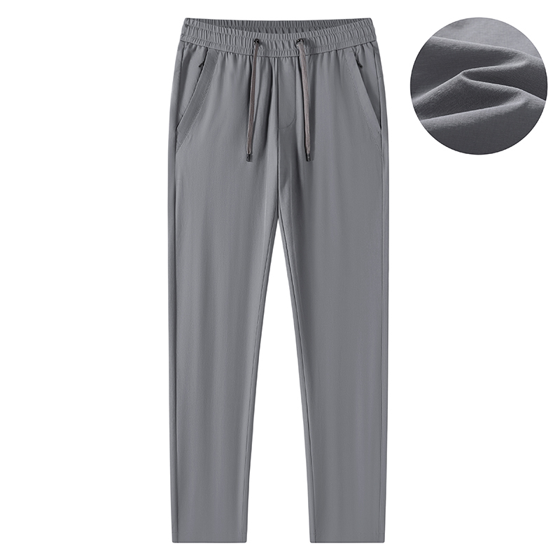 GrogeousBen2024 men's pants Summer light casual stretch lightweight tracksuit pants stretch straight leg pants for men