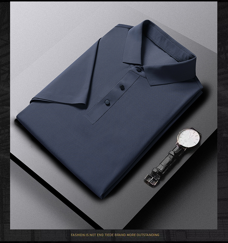 GrogeousBen men's fresh fresh short sleeve men's ice silk POLO shirt T-shirt