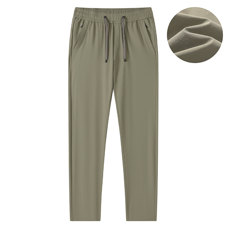 GrogeousBen2024 men's pants Summer light casual stretch lightweight tracksuit pants stretch straight leg pants for men