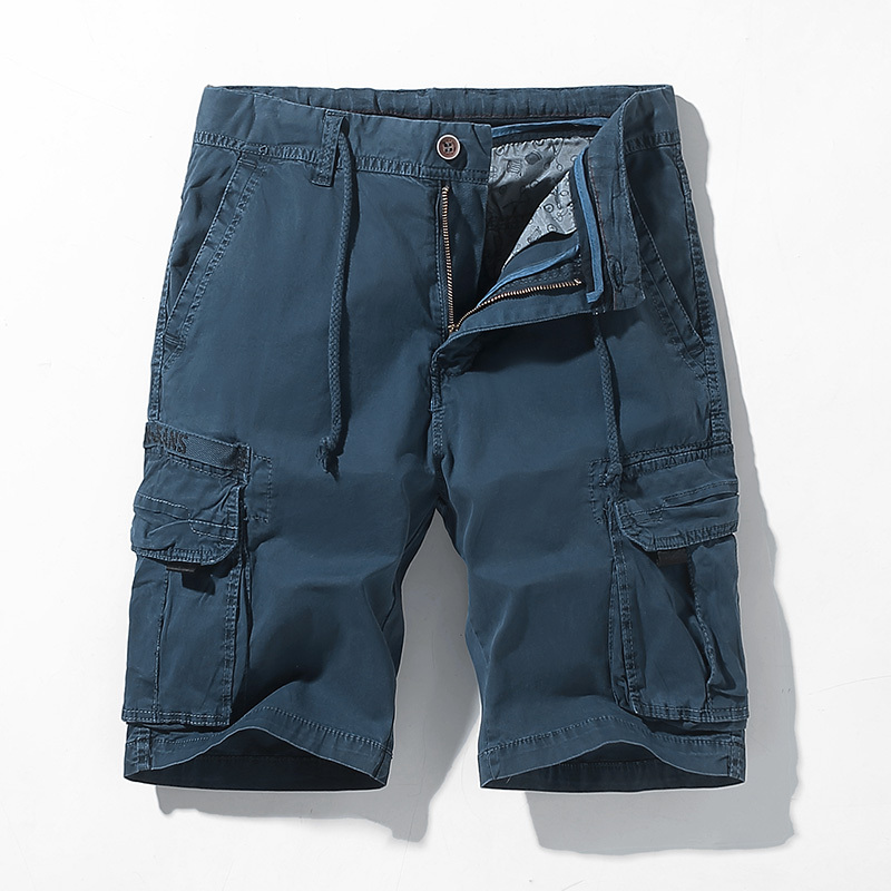 GrogeousBen Men's Summer Shorts 4 split casual shorts Work pants Men's solid color cargo pants