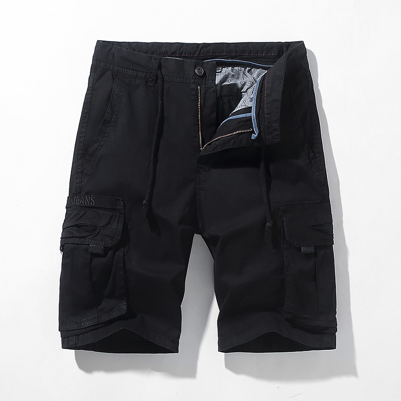 GrogeousBen Men's Summer Shorts 4 split casual shorts Work pants Men's solid color cargo pants