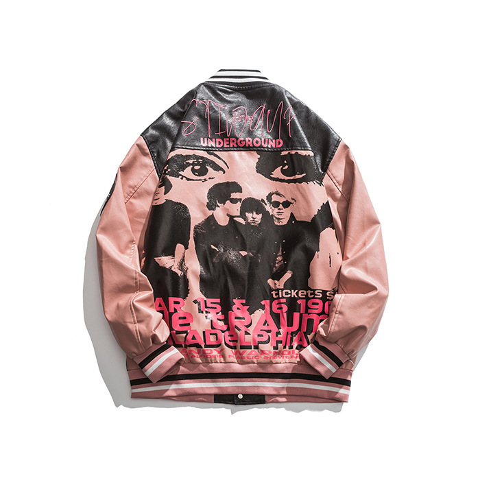 GorgeousBen spliced baseball uniform Men's fall Couple Bomber Jacket Men's Gorgeousben hip Hop casual coat