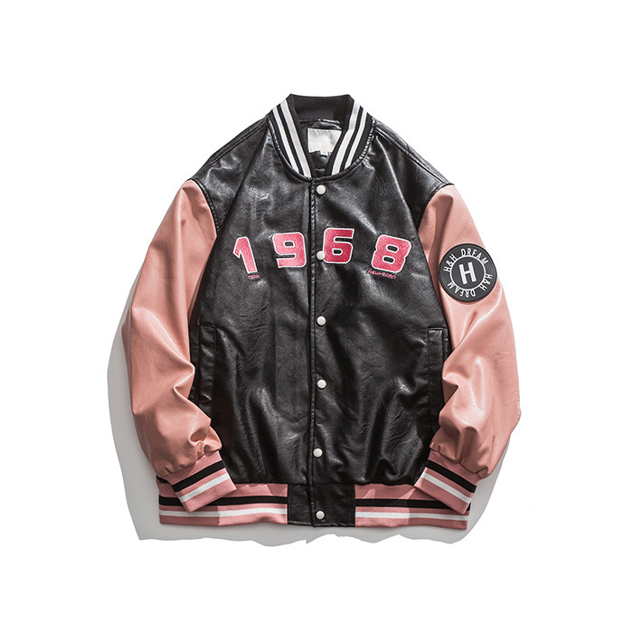 GorgeousBen spliced baseball uniform Men's fall Couple Bomber Jacket Men's Gorgeousben hip Hop casual coat
