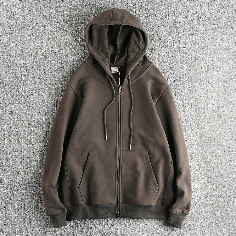 GorgeousBen Add fleece thick hoodie men's new autumn and winter heavy fabric cardigan coat