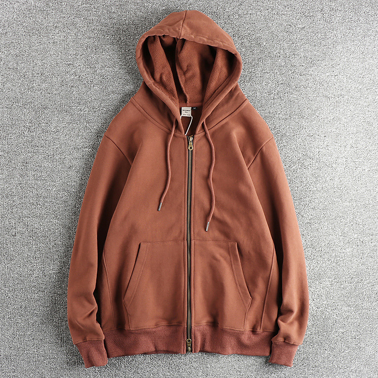 GorgeousBen Add fleece thick hoodie men's new autumn and winter heavy fabric cardigan coat