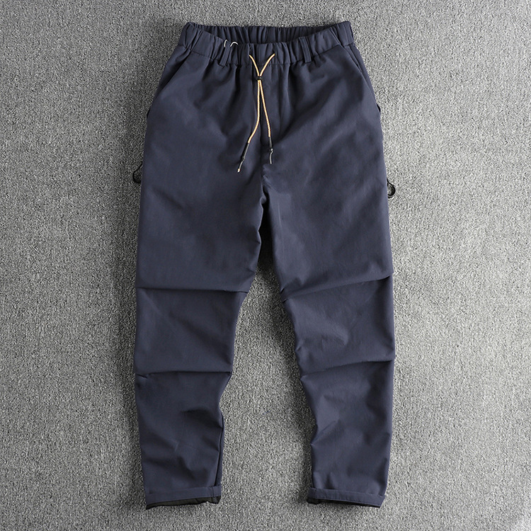 GorgeousBen Mountain style retro wash functional chunky fabric casual pants men three-dimensional cut loose wide leg youth pants