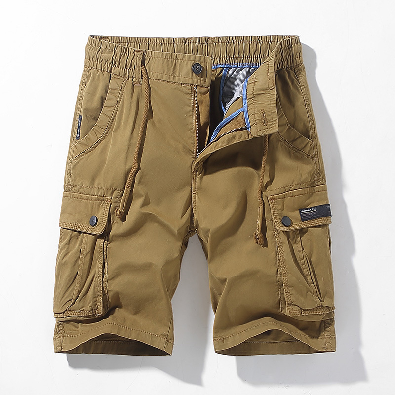 GorgeousBen Men's Summer Casual Sports Big Pockets Shorts Men Blank Knee Length Bulk Shorts