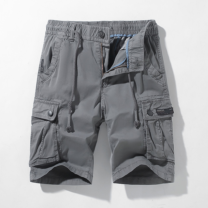 GorgeousBen Men's Summer Casual Sports Big Pockets Shorts Men Blank Knee Length Bulk Shorts