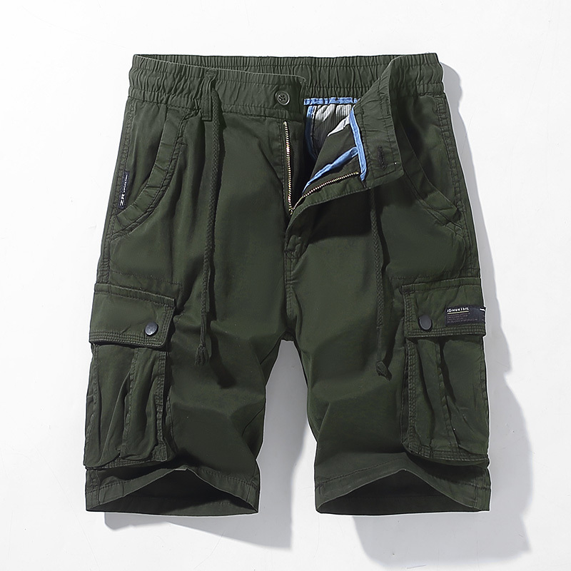 GorgeousBen Men's Summer Casual Sports Big Pockets Shorts Men Blank Knee Length Bulk Shorts