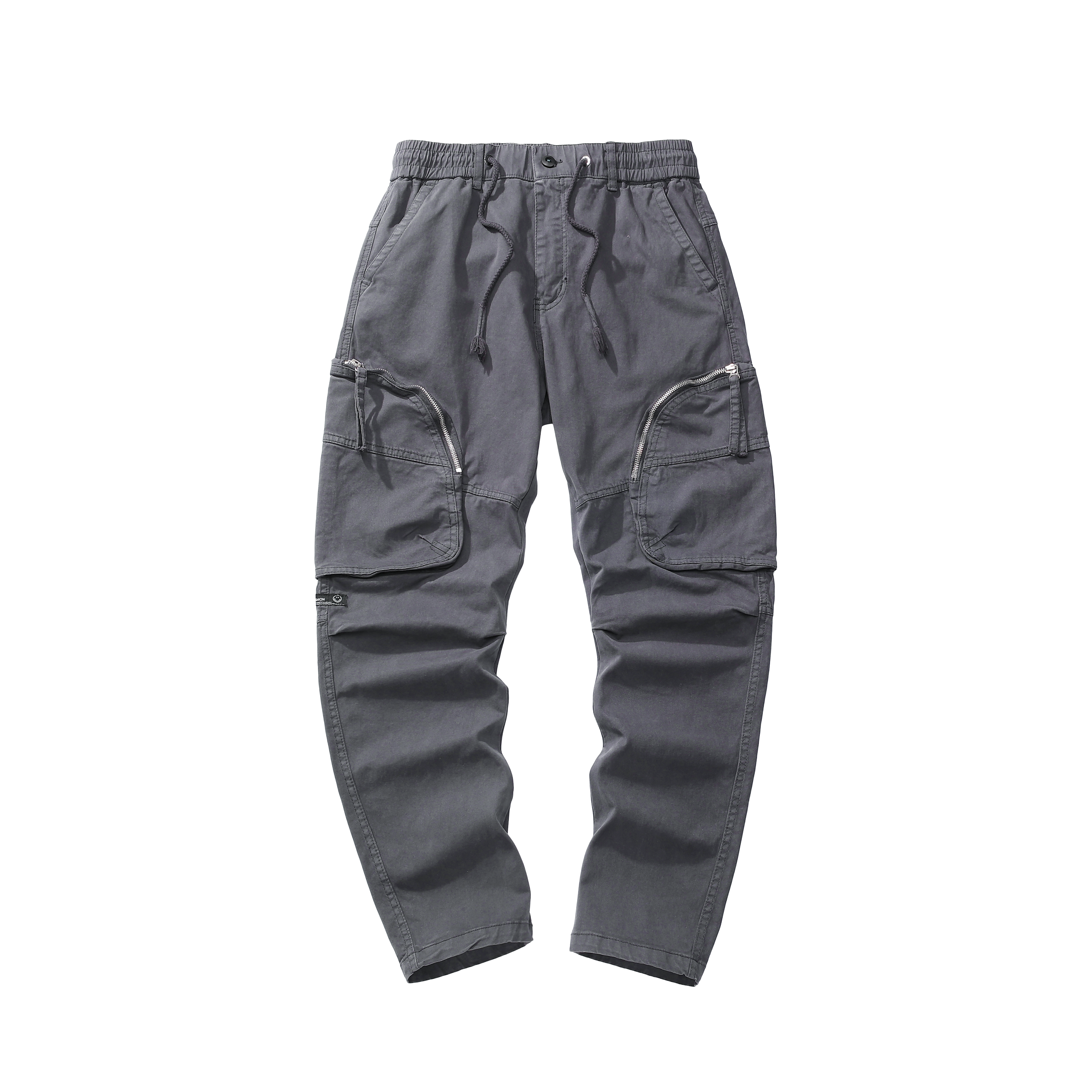 GorgeousBen  Men's Autumn and winter heavyweight Roman velvet thickened casual trousers for men, color collision drawstring trendy straight tube tapered pants sports pants