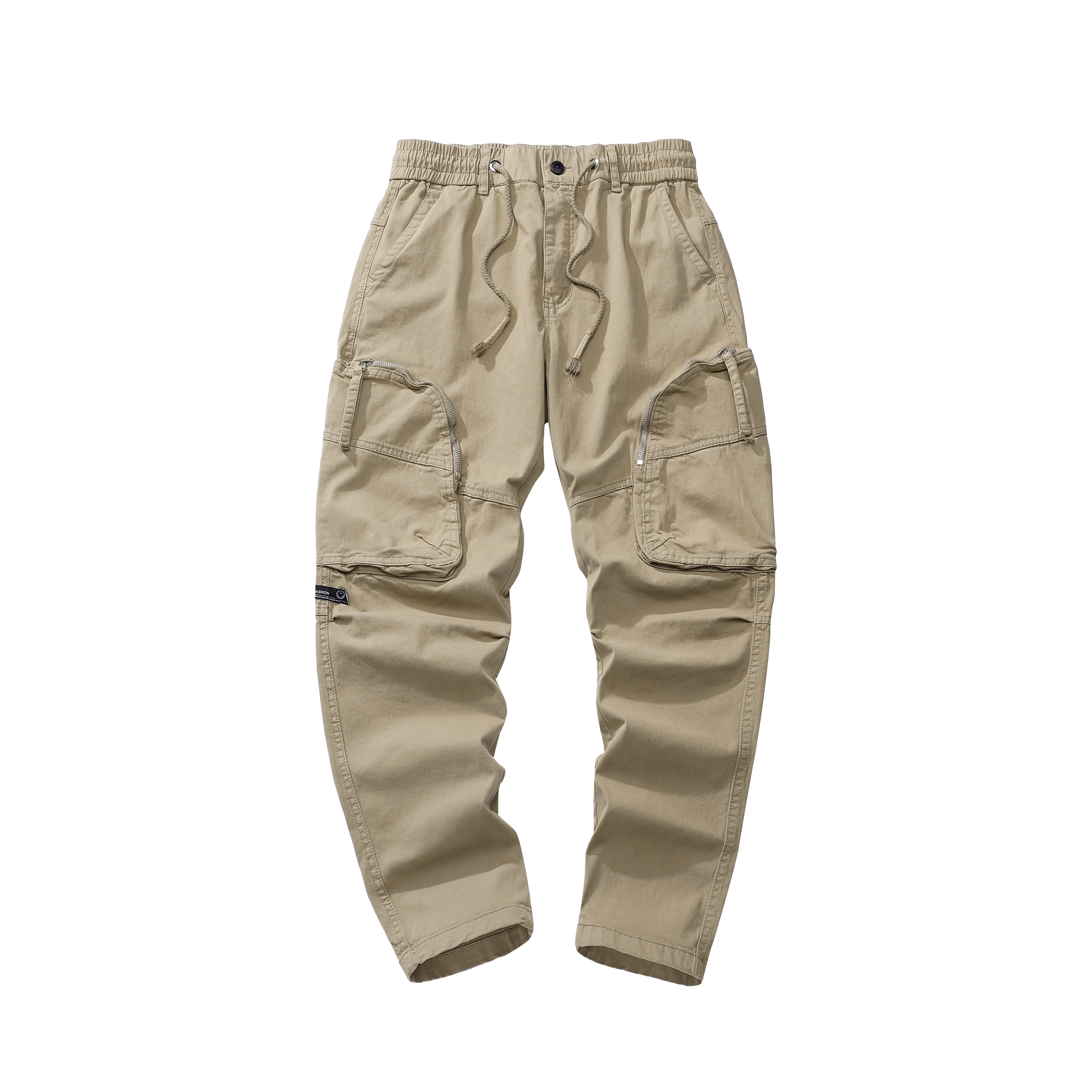 GorgeousBen  Men's Autumn and winter heavyweight Roman velvet thickened casual trousers for men, color collision drawstring trendy straight tube tapered pants sports pants