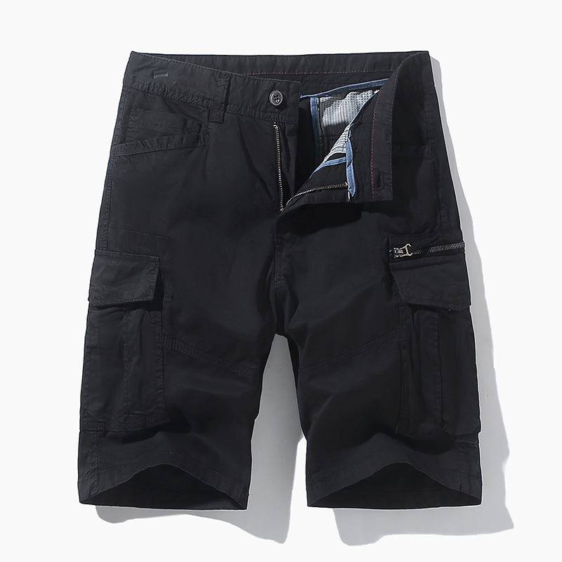 GorgeousBen  Men's cargo shorts soft cotton printing embroidery man short pants