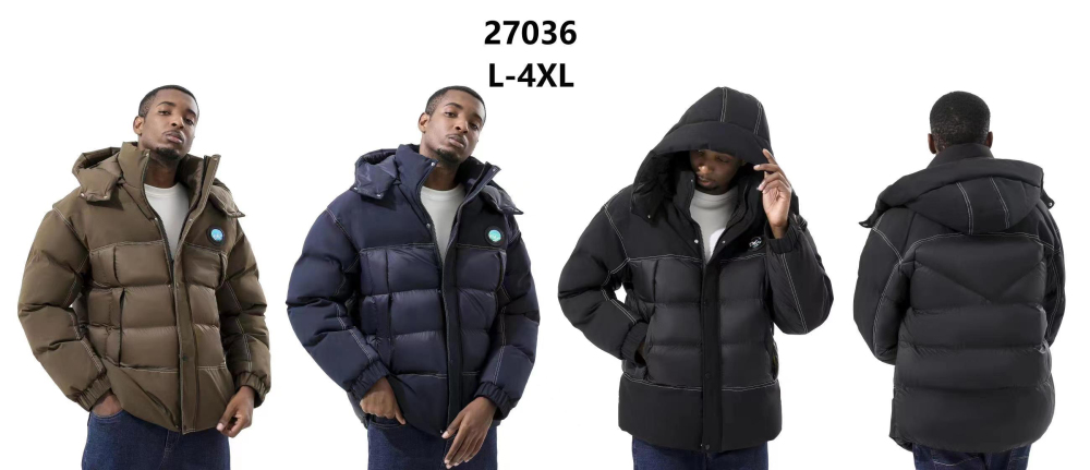 Stocks & ready to ship- Men High-quality Fashion Warm Thickened Solid Color Fluffy Duck Down Men's Down Jacket For Winter