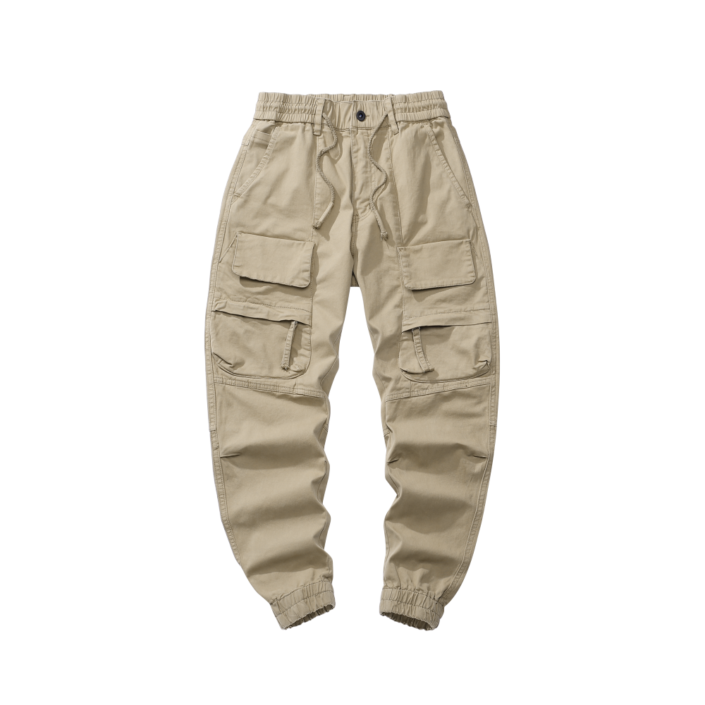 GorgeousBen Men's high quality men plain blank heavyweight fleece cargo sweatpants voeralls outfits
