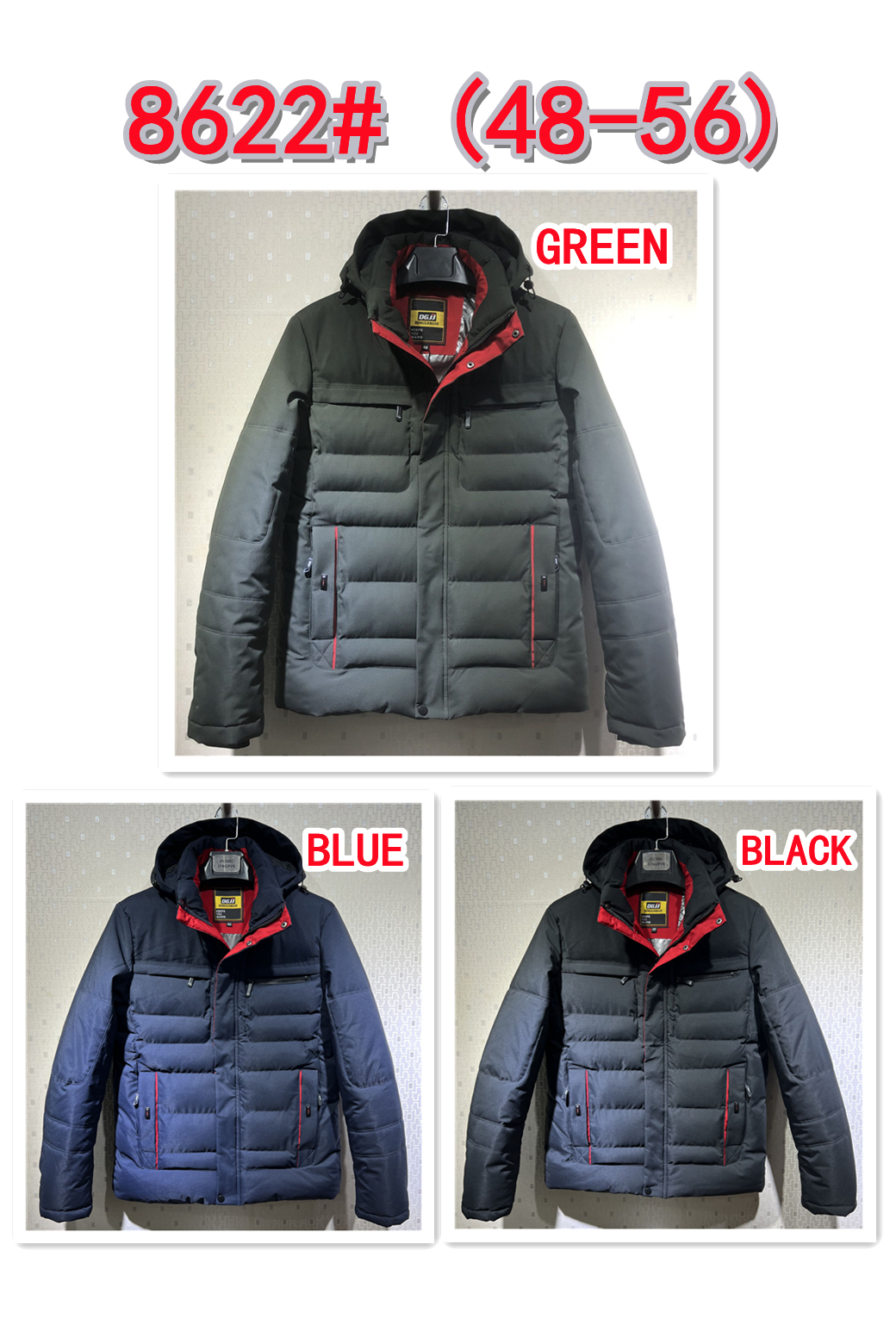 Stocks & ready to ship- Men Bubble Jacket Best Wholesale Price Latest Fashion Men's Custom Hooded Bubble Jacket