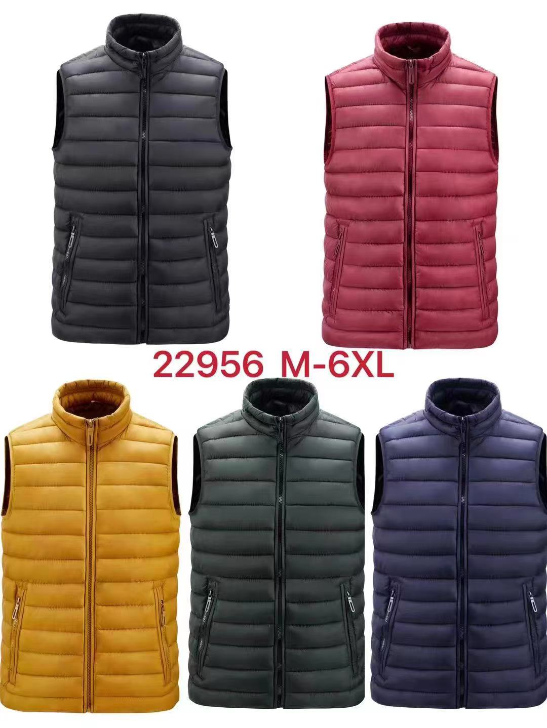 Stocks & ready to ship- Men vest sports winter jacket waistcoat standing collar padding jacket large-size vest