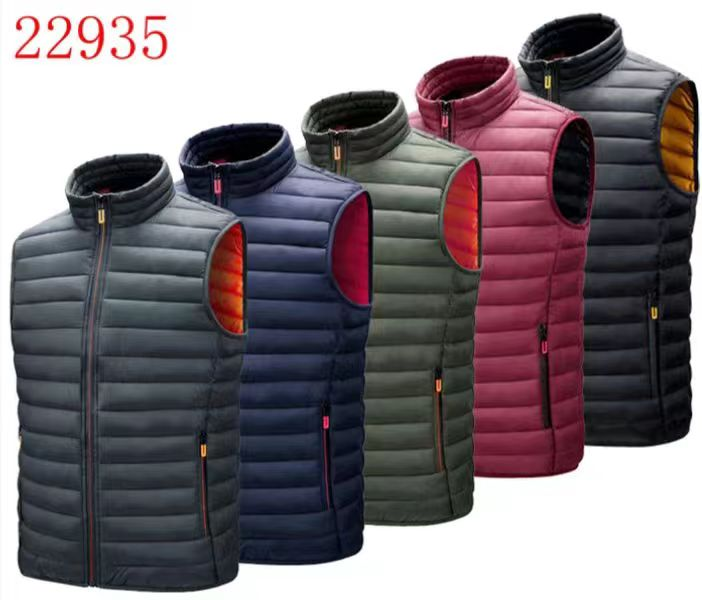 Stocks & ready to ship- Men vest sports winter jacket waistcoat standing collar padding jacket large-size vest
