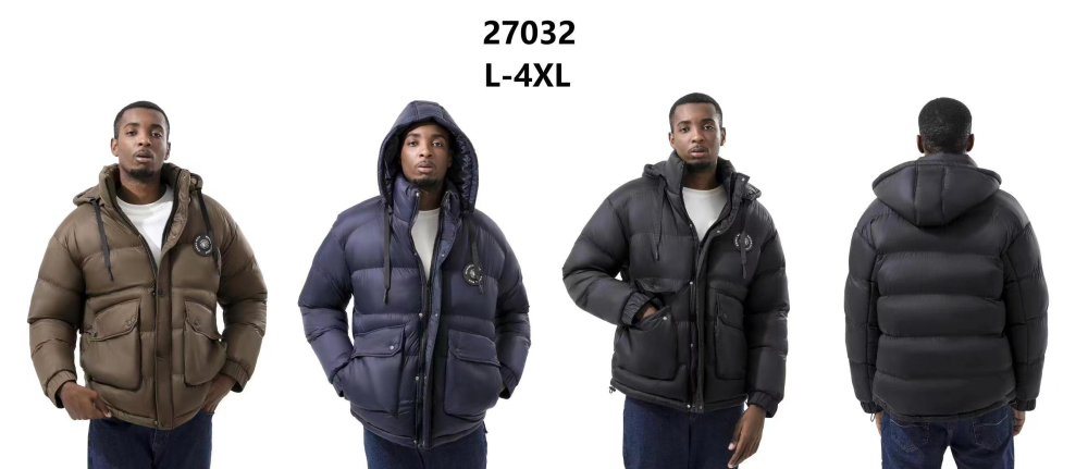 Stocks & ready to ship- Men High-quality Fashion Warm Thickened Solid Color Fluffy Duck Down Men's Down Jacket For Winter