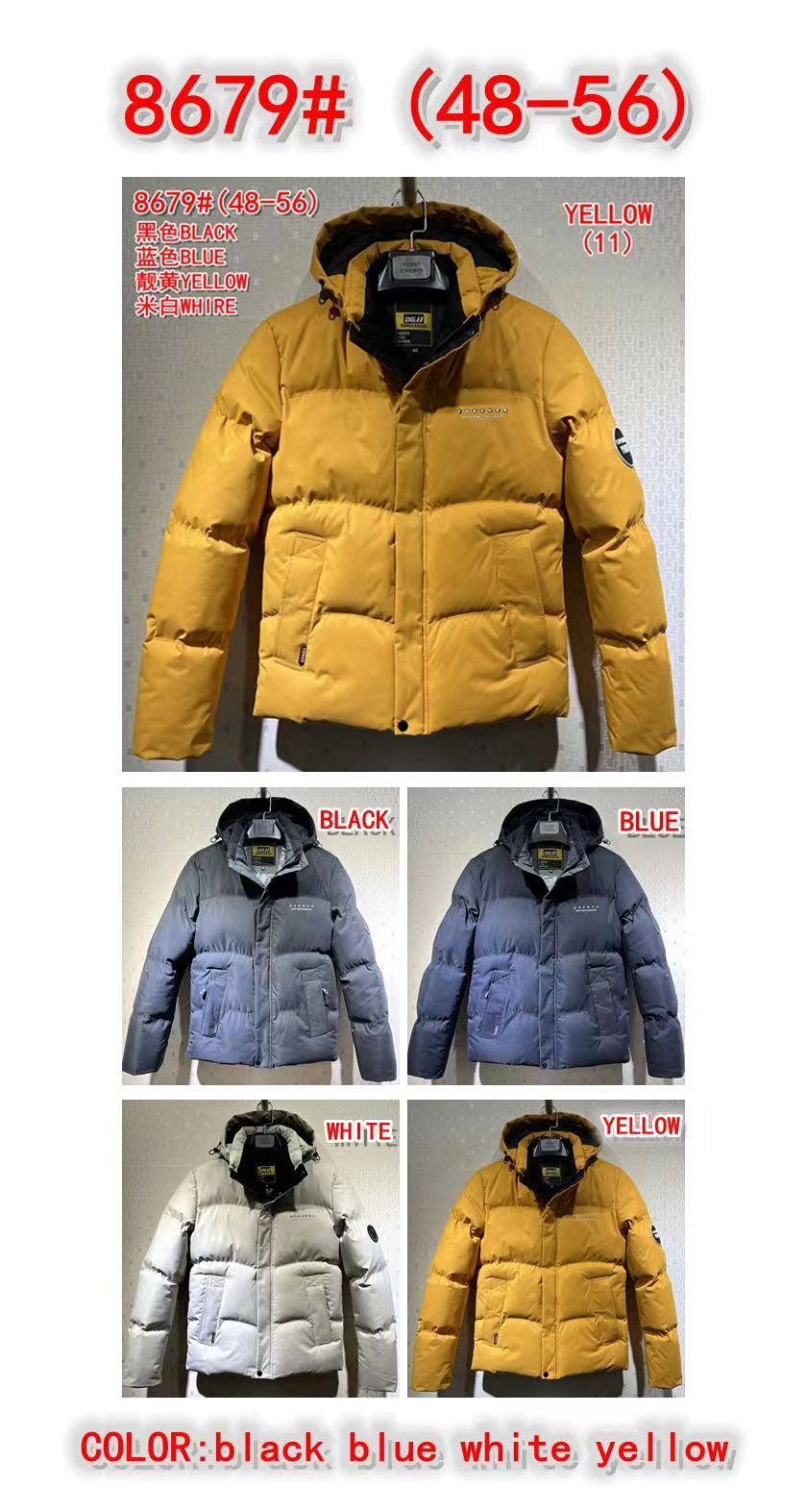 Stocks & ready to ship- Men Bubble Jacket Best Wholesale Price Latest Fashion Men's Custom Hooded Bubble Jacket