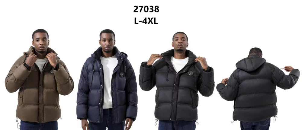 Stocks & ready to ship- Men High-quality Fashion Warm Thickened Solid Color Fluffy Duck Down Men's Down Jacket For Winter