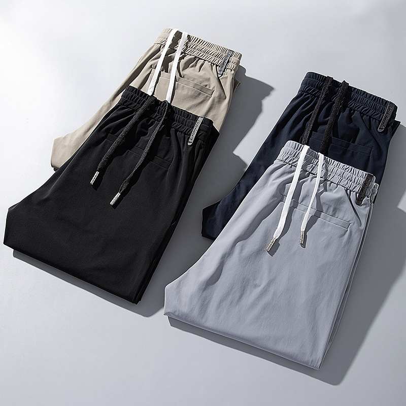 Men's Pants Summer Thin Casual Stretch Quick Dry Sports Pants Elastic Men's Straight Pants
