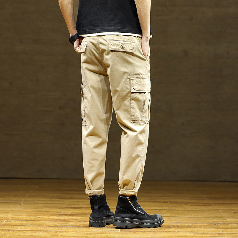GorgeousBen Men's Cargo young and popular Loose Fit for men straight wide leg hip-hop Trousers For Men Pants