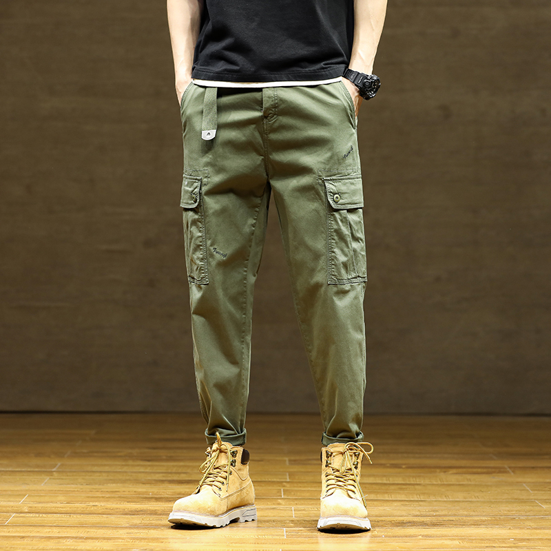 GorgeousBen Men's Cargo young and popular Loose Fit for men straight wide leg hip-hop Trousers For Men Pants