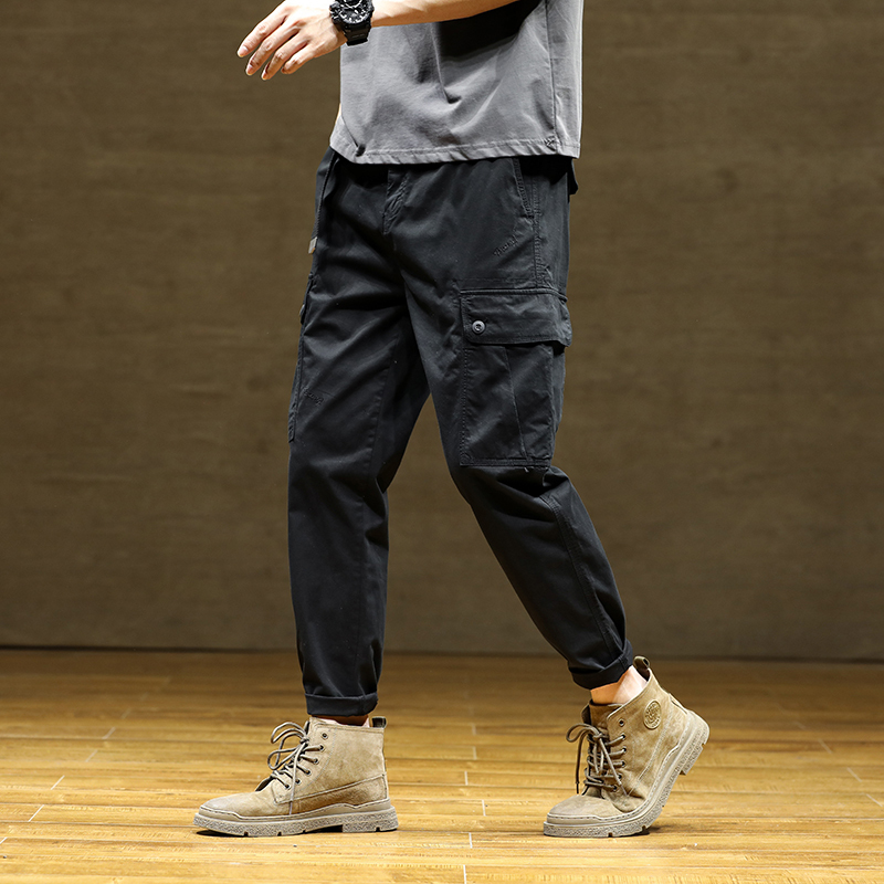 GorgeousBen Men's Cargo young and popular Loose Fit for men straight wide leg hip-hop Trousers For Men Pants