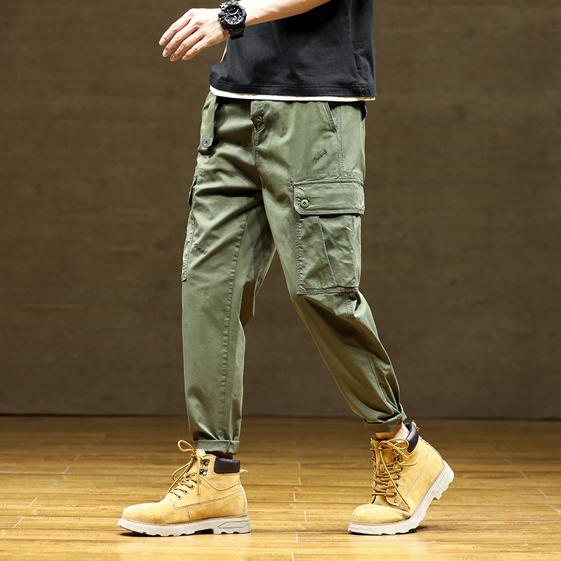 GorgeousBen Men's Cargo young and popular Loose Fit for men straight wide leg hip-hop Trousers For Men Pants