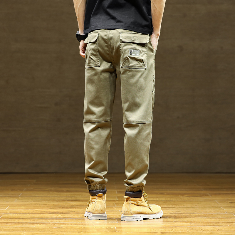 GorgeousBen Men's Fall Fashion Cargo Pants Mens Patchwork Solid Color Slim Harem Trousers For Men Casual Pants.
