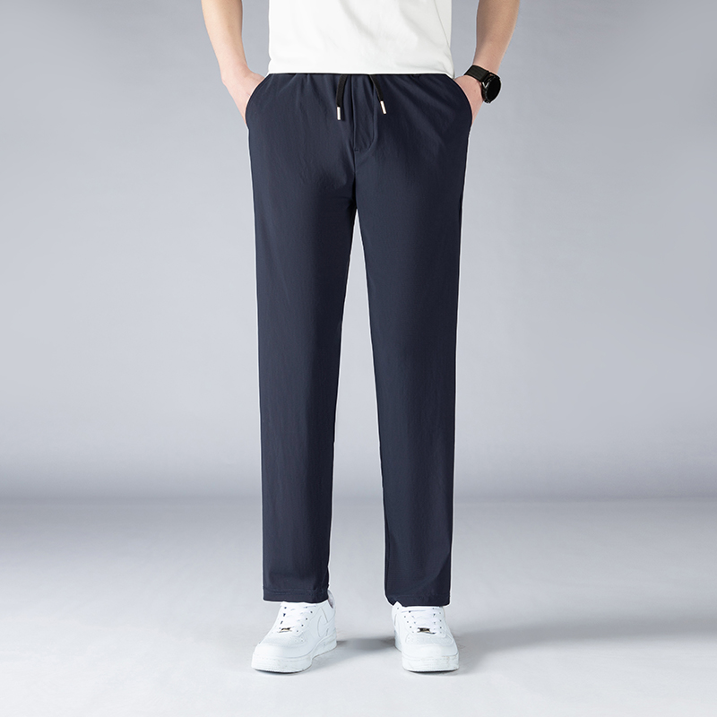 GrogeousBen 2024 men's pants Summer light casual stretch lightweight tracksuit pants stretch straight leg pants for men