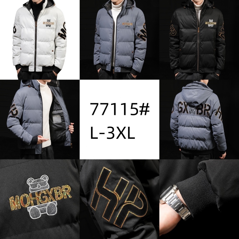 Stocks & ready to ship-Hooded Men Puffer Jacket Plus Size Insulated Bubble Coat Winter Outdoor Zipper Coat For Men.