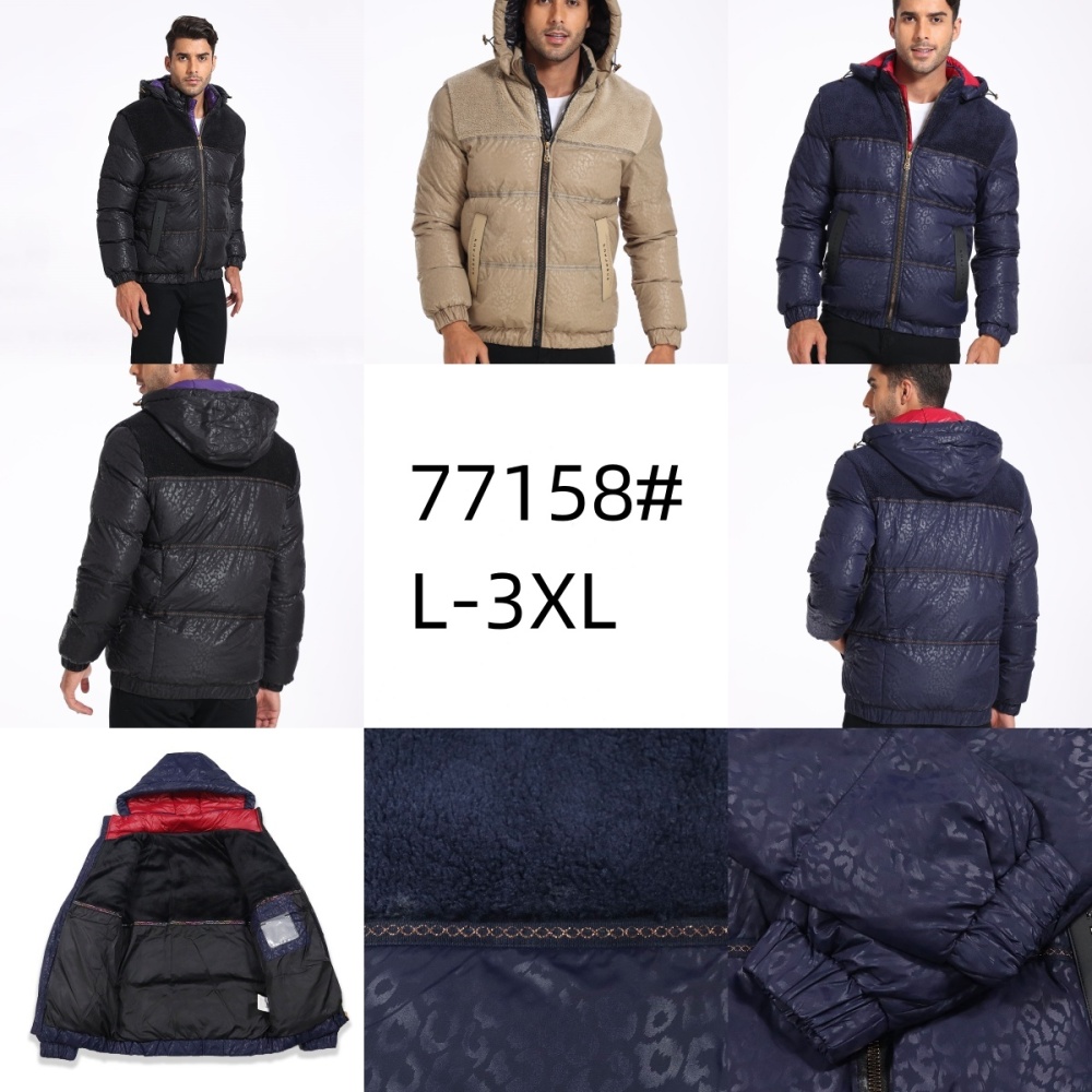 Stocks & ready to ship-Hooded Men Puffer Jacket Plus Size Insulated Bubble Coat Winter Outdoor Zipper Coat For Men.
