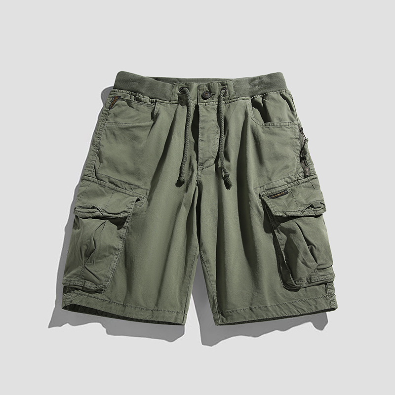 GrogeousBen 2024 Men's Clothing Outer Wear Quick Dry Cotton Leaf Printing Cargo Shorts Pour Homes Loose Straight Shorts For Men