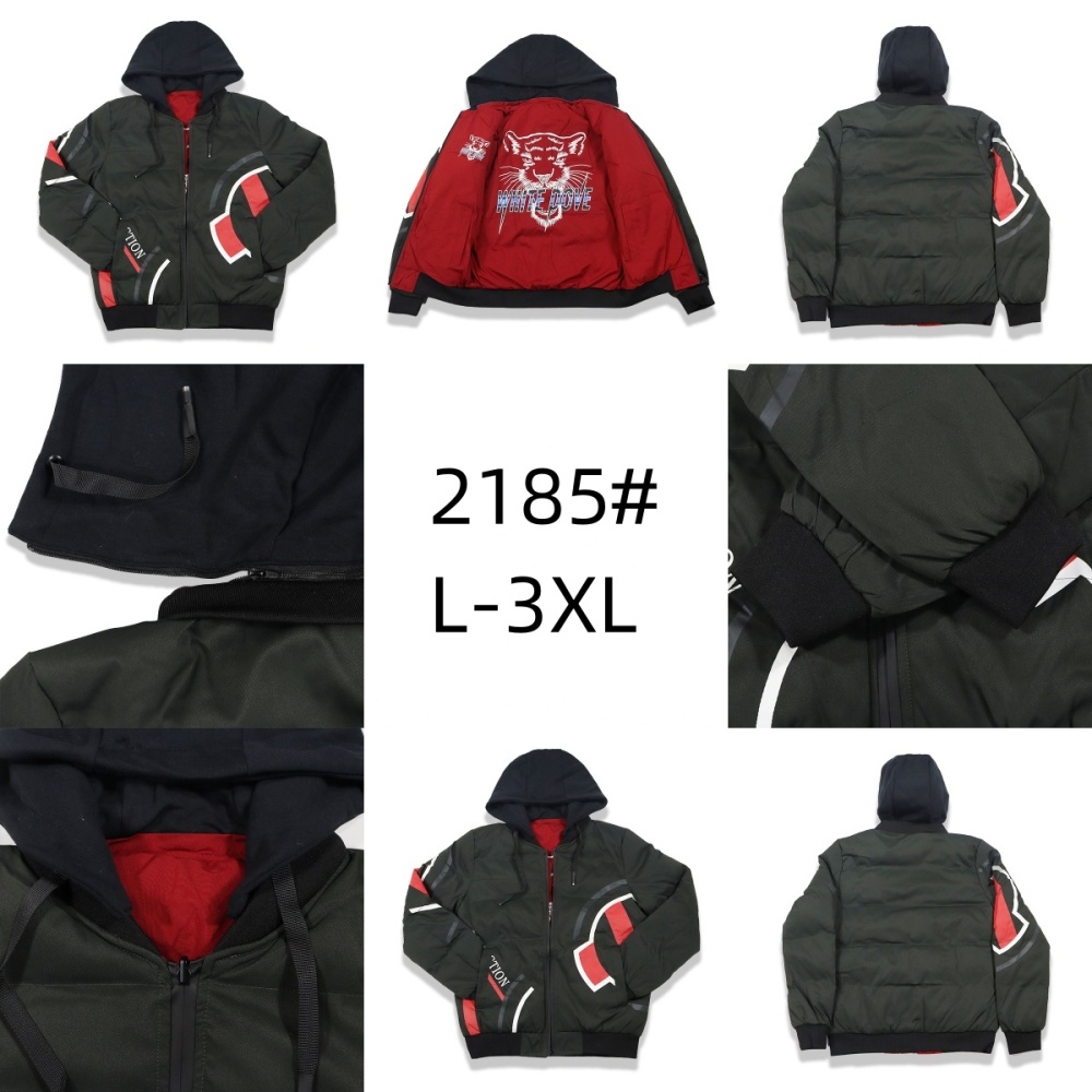 Stocks & ready to ship-Hooded Men Puffer Jacket Plus Size Insulated Bubble Coat Winter Outdoor Zipper Coat For Men.