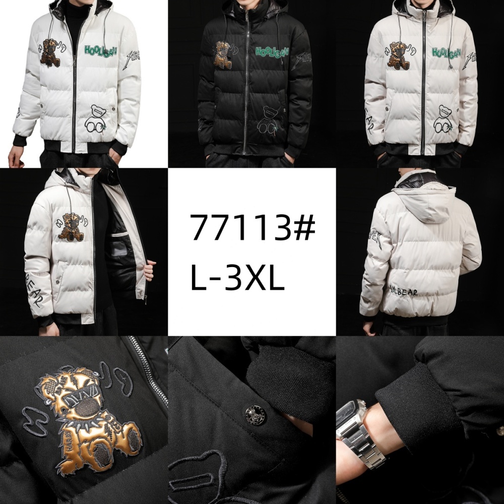 Stocks & ready to ship-Hooded Men Puffer Jacket Plus Size Insulated Bubble Coat Winter Outdoor Zipper Coat For Men.