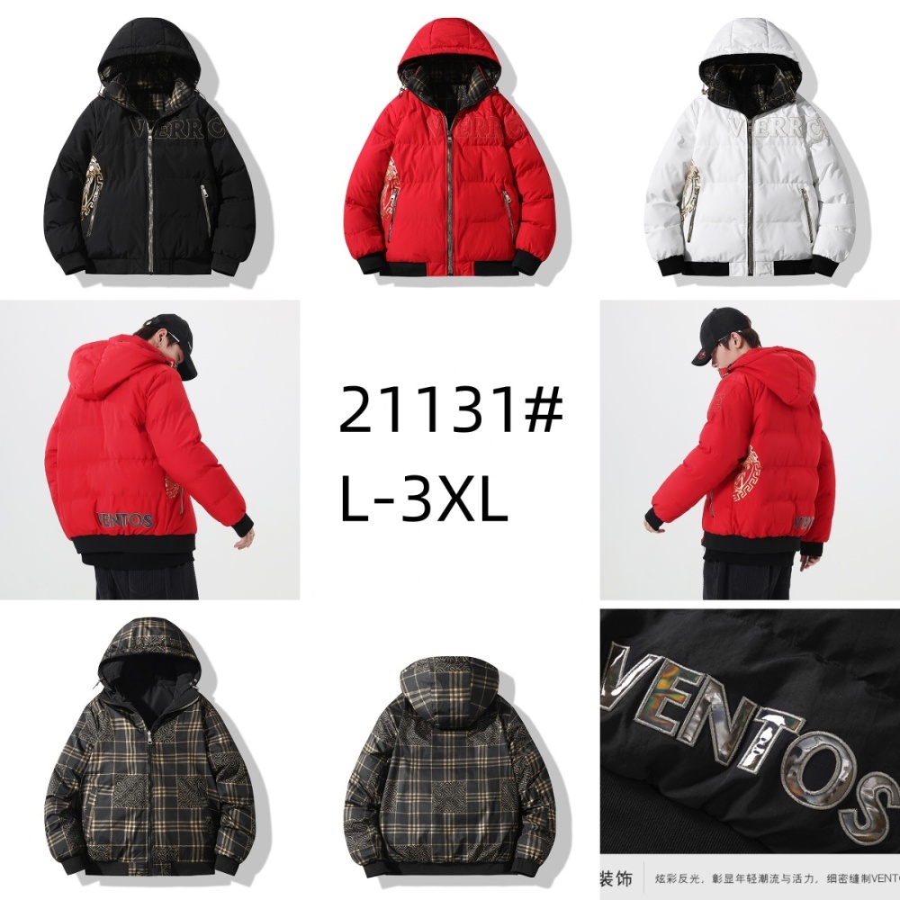 Stocks & ready to ship-Hooded Men Puffer Jacket Plus Size Insulated Bubble Coat Winter Outdoor Zipper Coat For Men.