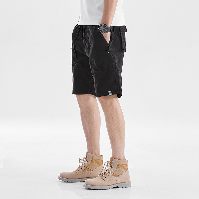 GrogeousBen Men's Summer Short Shorts 4 Part Casual Shorts Work Trousers Men Solid Colo
