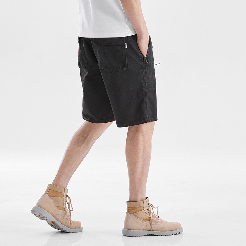 GrogeousBen Men's Summer Short Shorts 4 Part Casual Shorts Work Trousers Men Solid Colo