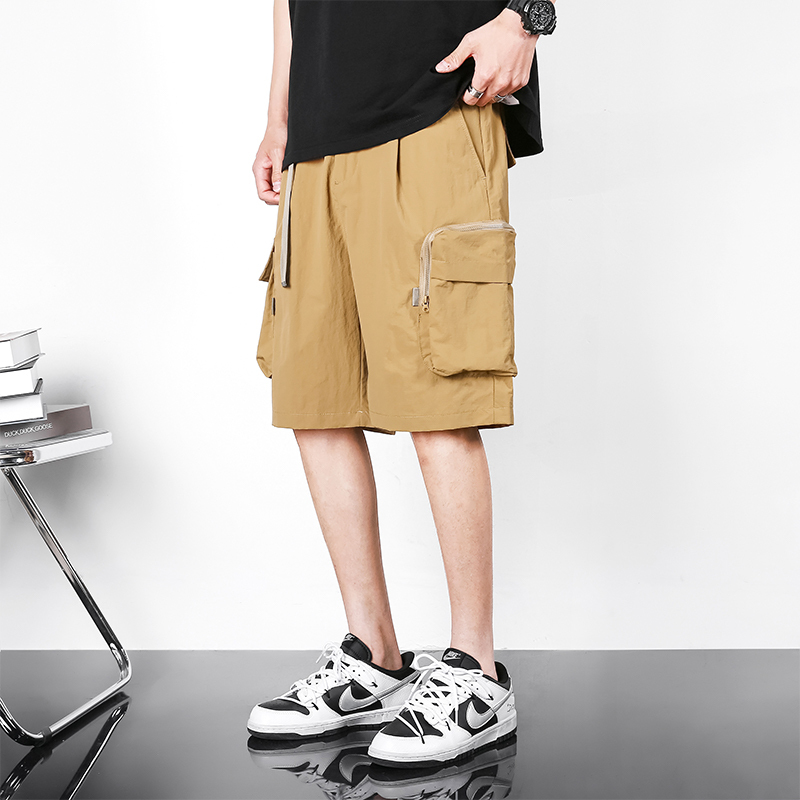 GrogeousBen  2024 men Stylish casual men's cargo pants with pocket convenient shorts.
