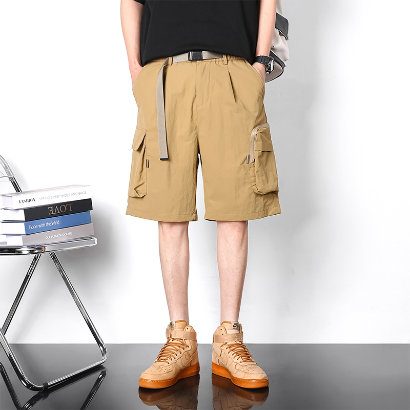 GrogeousBen  2024 men Stylish casual men's cargo pants with pocket convenient shorts.