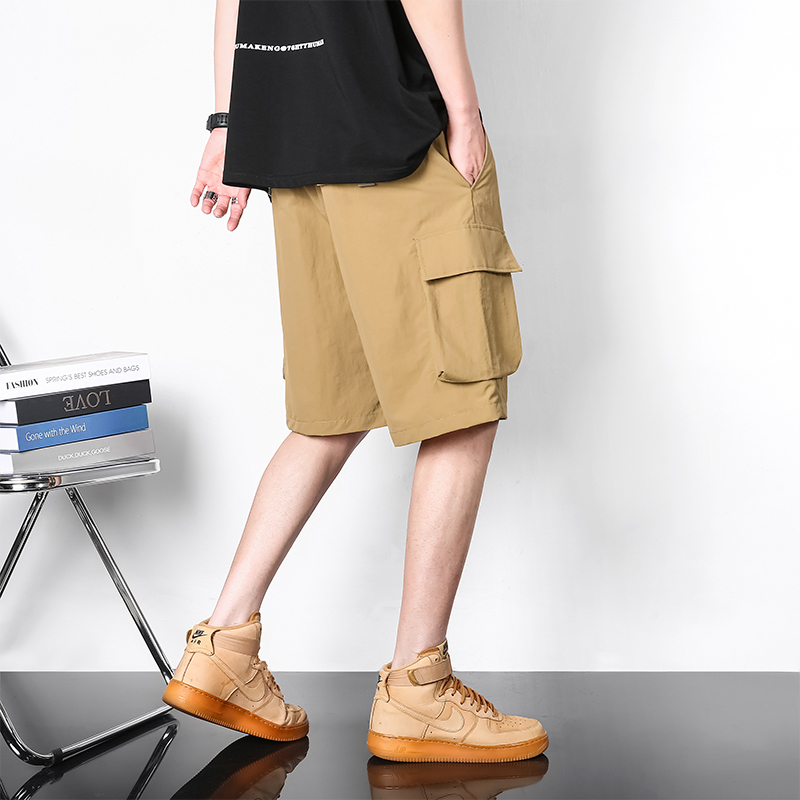 GrogeousBen  2024 men Stylish casual men's cargo pants with pocket convenient shorts.
