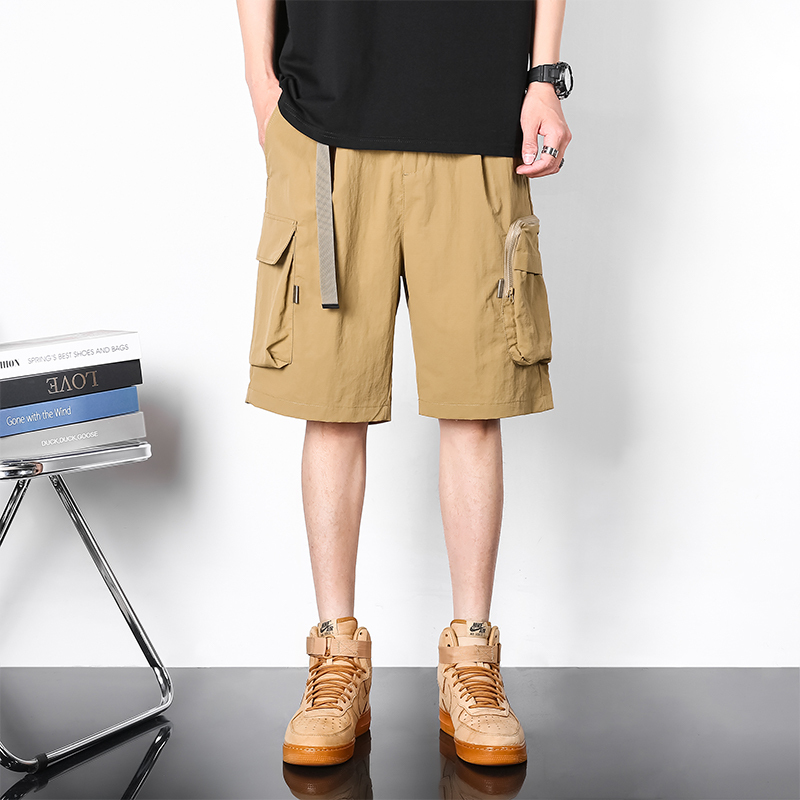 GrogeousBen  2024 men Stylish casual men's cargo pants with pocket convenient shorts.