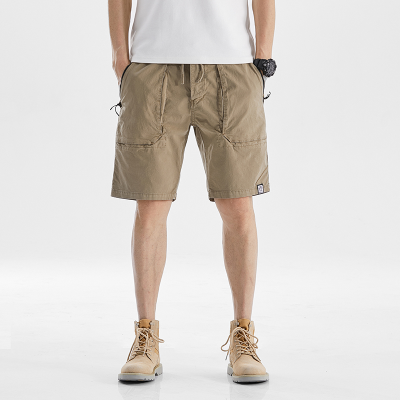 GrogeousBen Men's Summer Short Shorts 4 Part Casual Shorts Work Trousers Men Solid Colo
