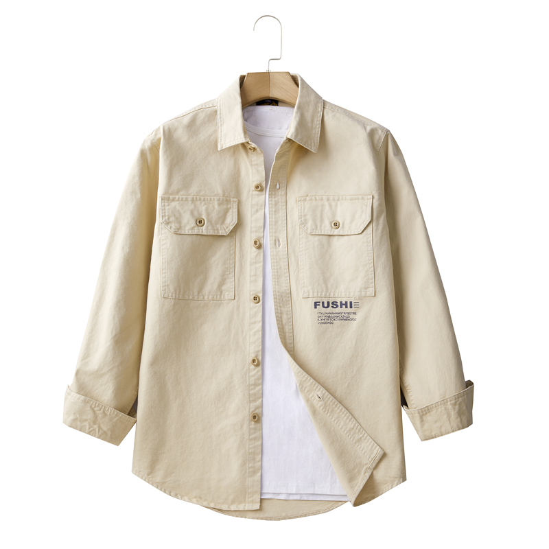 GorgeousBen Men's Winter new American retro trend thickened plaid long-sleeved shirt for men, with workwear pocket design, casual outerwear.
