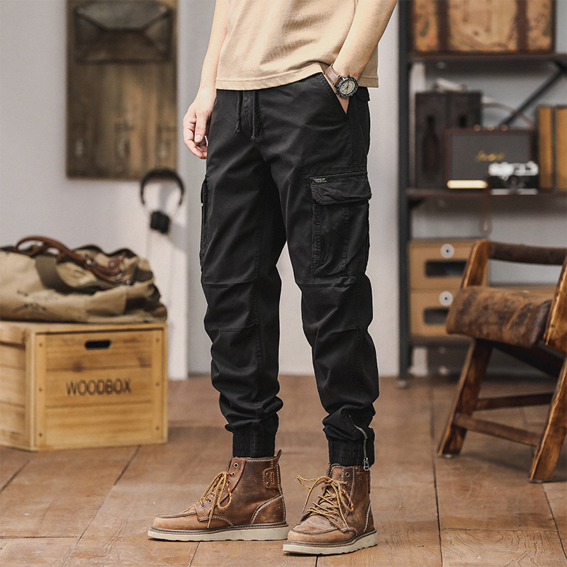GorgeousBen Men's Best sellers men hiking baggy cargo track pants casual sport wear-proof long cargo work pants.