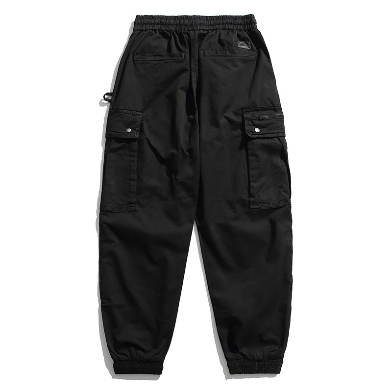 GorgeousBen Overalls men's summer thin 2024 new vertical vertical pants fashion brand functional assault pants drawstring leg pants.