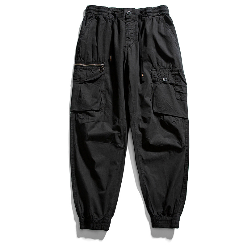 GorgeousBen Cargo pants Men's loose straight leg casual long pants outdoor quick-drying paratrooper assault pants.