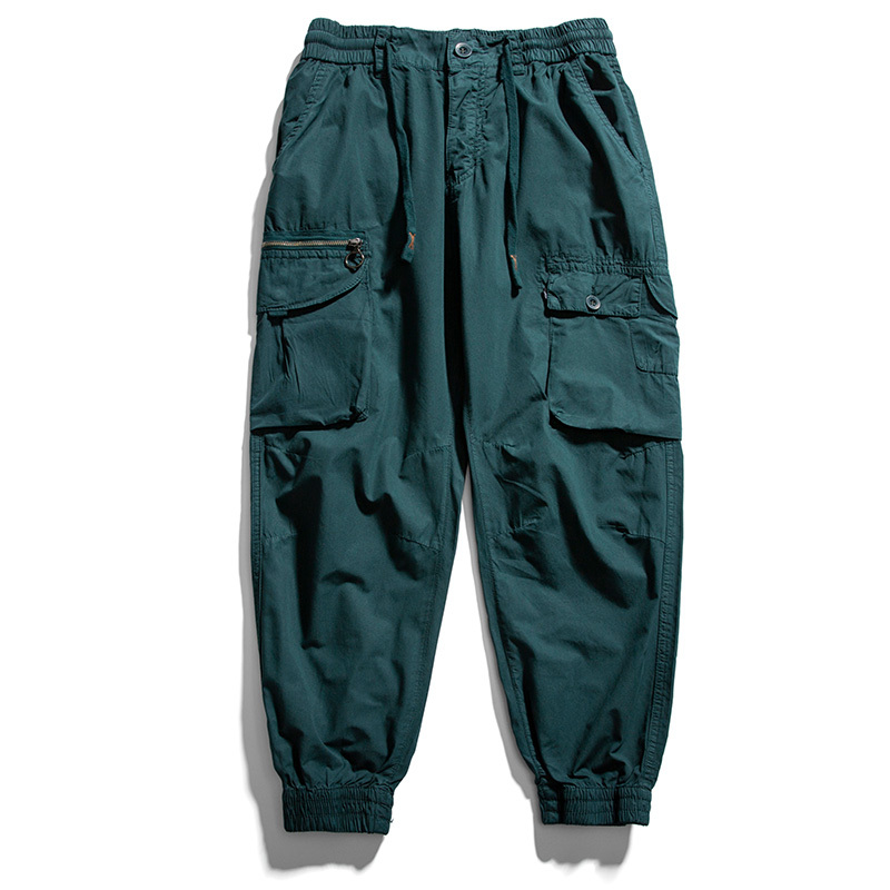 GorgeousBen Cargo pants Men's loose straight leg casual long pants outdoor quick-drying paratrooper assault pants.